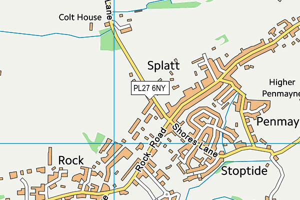 PL27 6NY map - OS VectorMap District (Ordnance Survey)