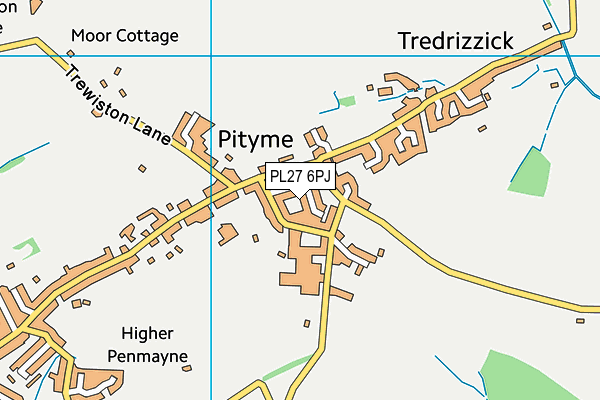 PL27 6PJ map - OS VectorMap District (Ordnance Survey)