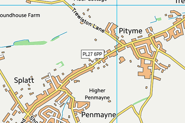 PL27 6PP map - OS VectorMap District (Ordnance Survey)