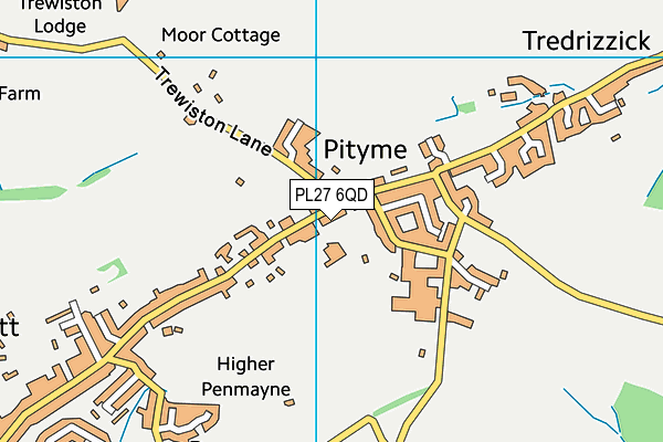 St Minver School map (PL27 6QD) - OS VectorMap District (Ordnance Survey)