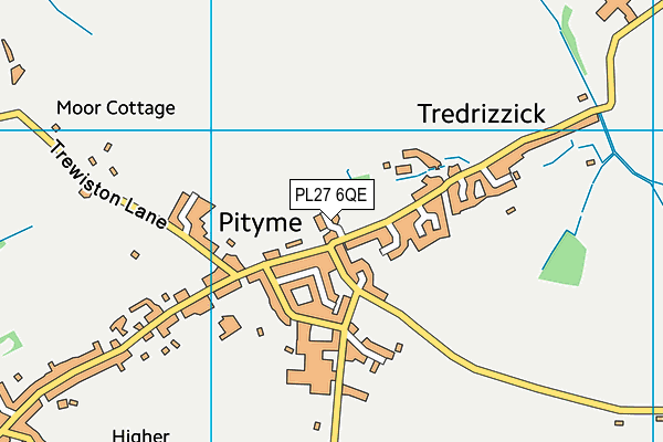 PL27 6QE map - OS VectorMap District (Ordnance Survey)