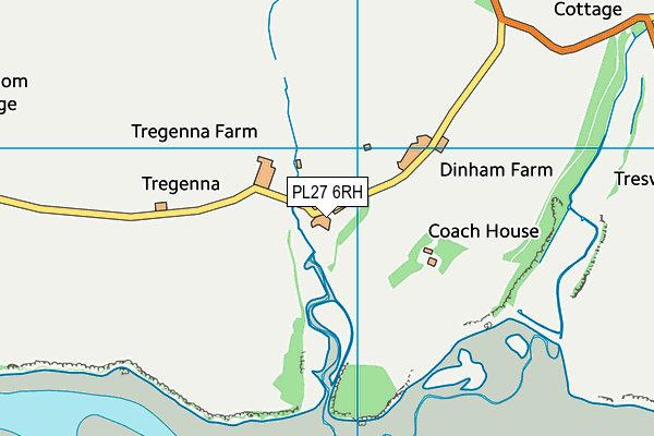 PL27 6RH map - OS VectorMap District (Ordnance Survey)