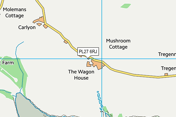 PL27 6RJ map - OS VectorMap District (Ordnance Survey)
