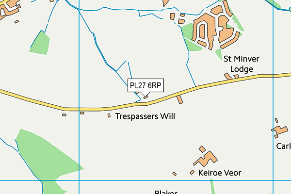 PL27 6RP map - OS VectorMap District (Ordnance Survey)