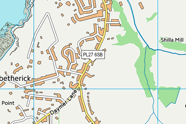 PL27 6SB map - OS VectorMap District (Ordnance Survey)