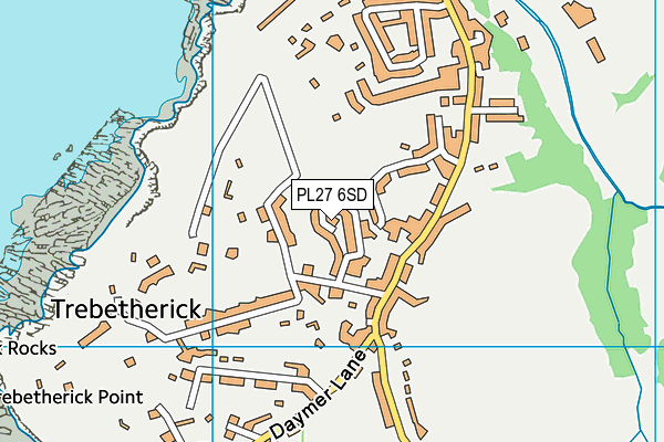 St Moritz Hotel map (PL27 6SD) - OS VectorMap District (Ordnance Survey)