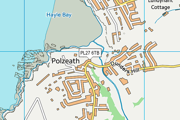 PL27 6TB map - OS VectorMap District (Ordnance Survey)