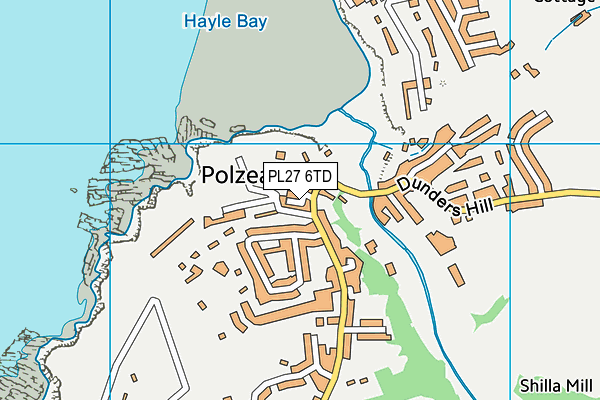 PL27 6TD map - OS VectorMap District (Ordnance Survey)