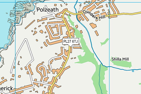 PL27 6TJ map - OS VectorMap District (Ordnance Survey)