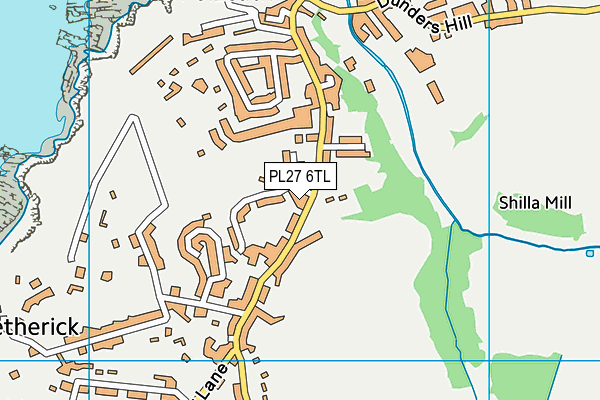 PL27 6TL map - OS VectorMap District (Ordnance Survey)