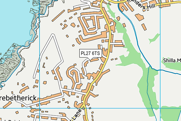 PL27 6TS map - OS VectorMap District (Ordnance Survey)