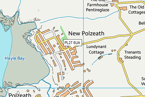 PL27 6UA map - OS VectorMap District (Ordnance Survey)