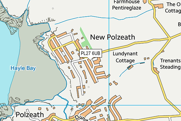 PL27 6UB map - OS VectorMap District (Ordnance Survey)