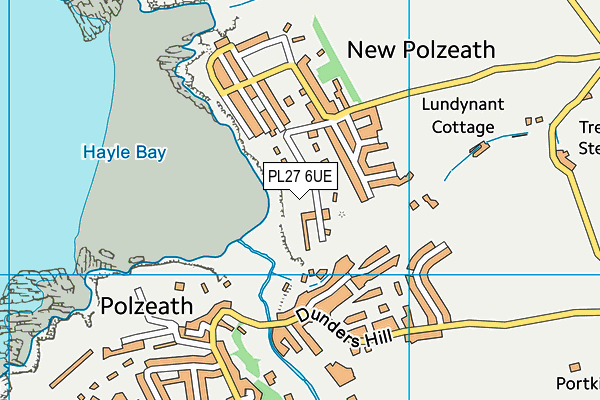 PL27 6UE map - OS VectorMap District (Ordnance Survey)