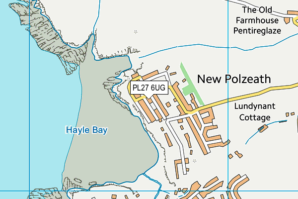 PL27 6UG map - OS VectorMap District (Ordnance Survey)