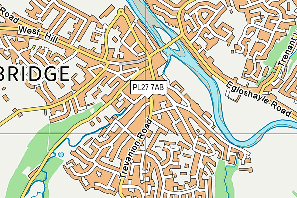 PL27 7AB map - OS VectorMap District (Ordnance Survey)