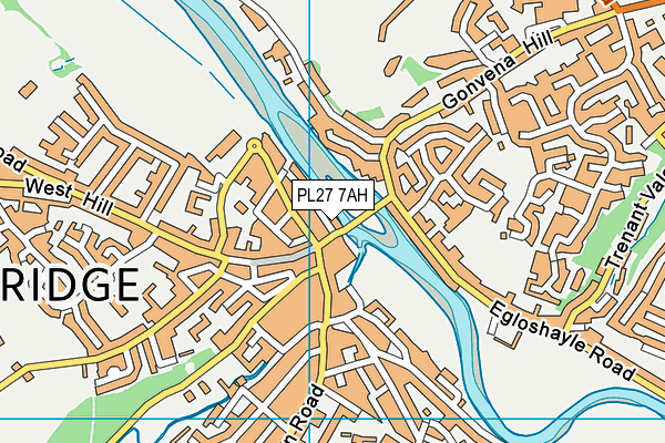 PL27 7AH map - OS VectorMap District (Ordnance Survey)