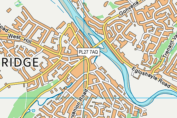 PL27 7AQ map - OS VectorMap District (Ordnance Survey)