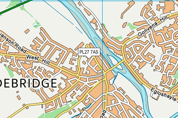 PL27 7AS map - OS VectorMap District (Ordnance Survey)