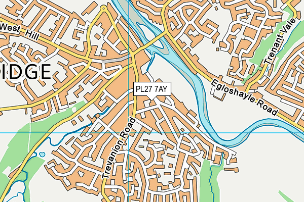 PL27 7AY map - OS VectorMap District (Ordnance Survey)