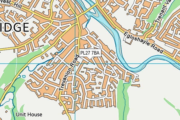 PL27 7BA map - OS VectorMap District (Ordnance Survey)