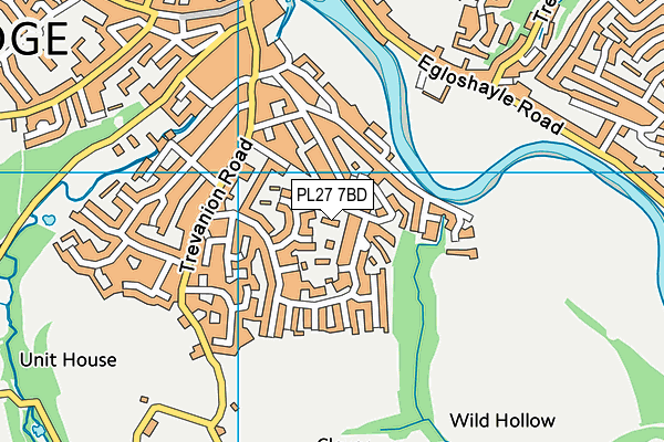 PL27 7BD map - OS VectorMap District (Ordnance Survey)