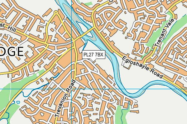 PL27 7BX map - OS VectorMap District (Ordnance Survey)
