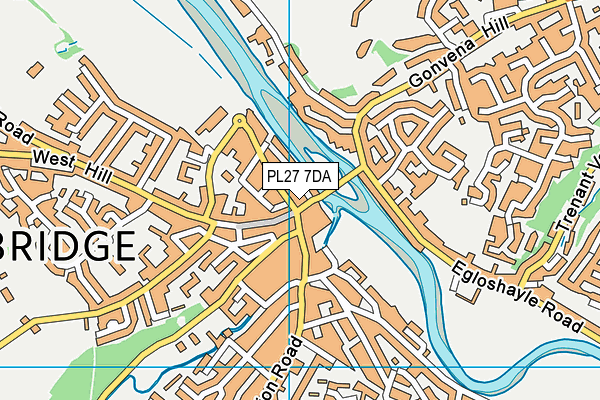 PL27 7DA map - OS VectorMap District (Ordnance Survey)