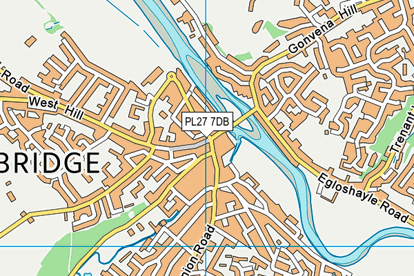 PL27 7DB map - OS VectorMap District (Ordnance Survey)
