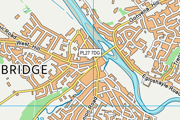 PL27 7DG map - OS VectorMap District (Ordnance Survey)