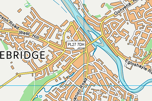 PL27 7DH map - OS VectorMap District (Ordnance Survey)