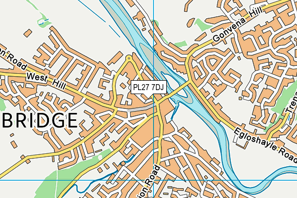 PL27 7DJ map - OS VectorMap District (Ordnance Survey)