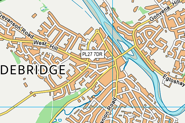 PL27 7DR map - OS VectorMap District (Ordnance Survey)