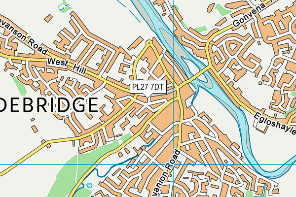 PL27 7DT map - OS VectorMap District (Ordnance Survey)