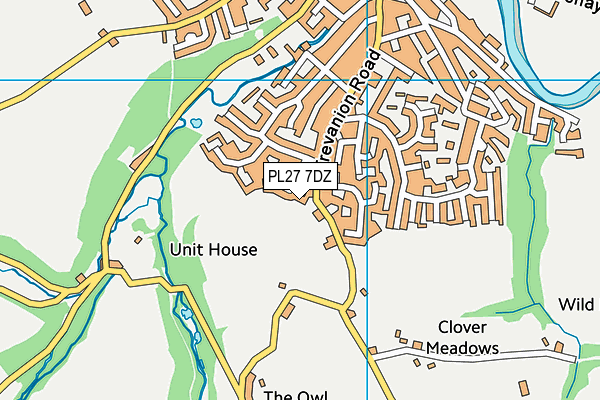 PL27 7DZ map - OS VectorMap District (Ordnance Survey)