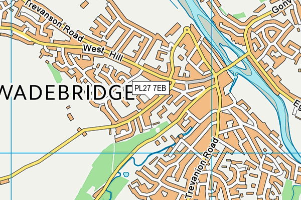 PL27 7EB map - OS VectorMap District (Ordnance Survey)