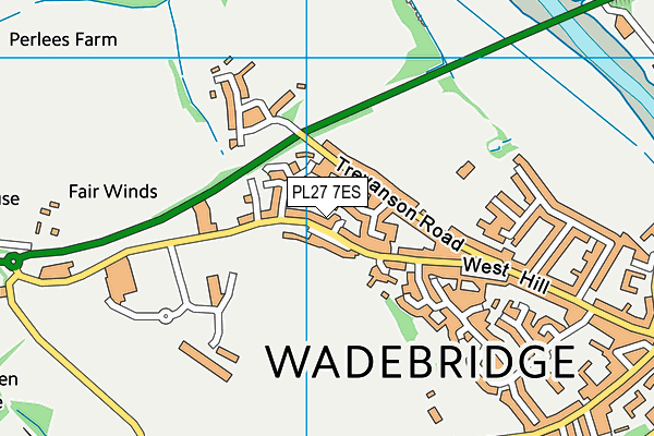 PL27 7ES map - OS VectorMap District (Ordnance Survey)