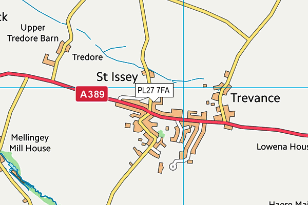 PL27 7FA map - OS VectorMap District (Ordnance Survey)