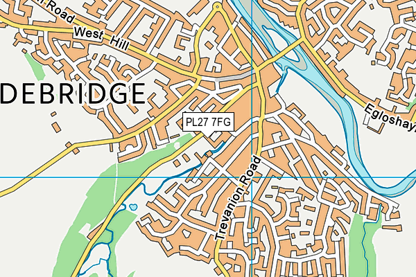 PL27 7FG map - OS VectorMap District (Ordnance Survey)