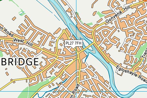 PL27 7FH map - OS VectorMap District (Ordnance Survey)