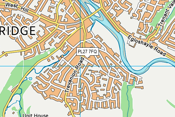 PL27 7FQ map - OS VectorMap District (Ordnance Survey)