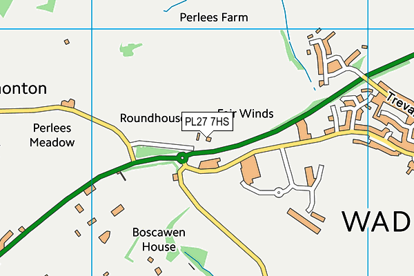 PL27 7HS map - OS VectorMap District (Ordnance Survey)