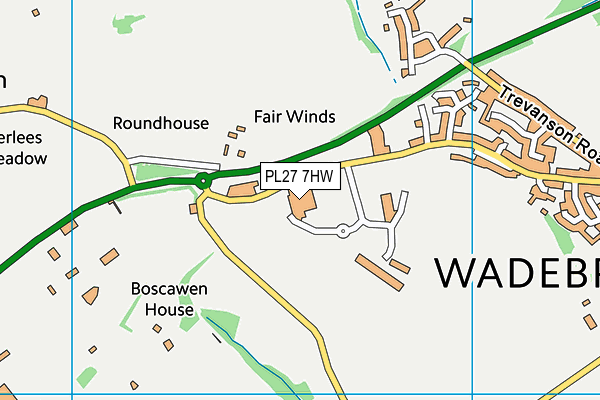 PL27 7HW map - OS VectorMap District (Ordnance Survey)