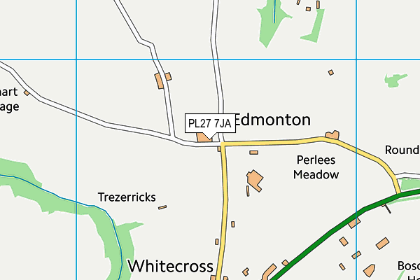 PL27 7JA map - OS VectorMap District (Ordnance Survey)
