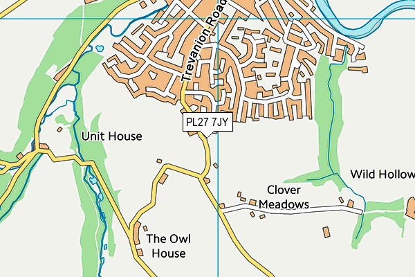 PL27 7JY map - OS VectorMap District (Ordnance Survey)