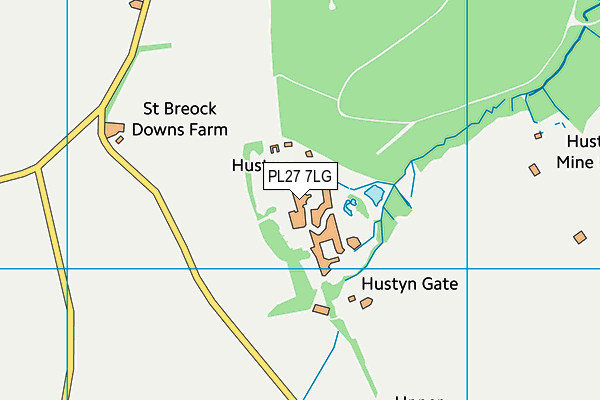 PL27 7LG map - OS VectorMap District (Ordnance Survey)