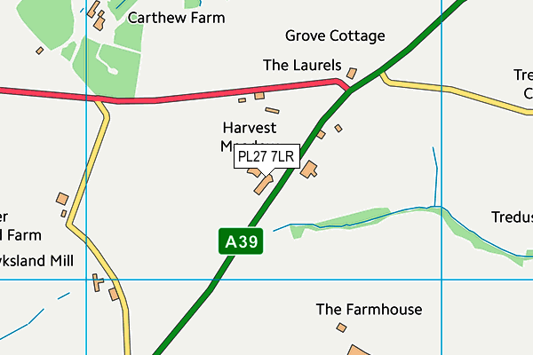 PL27 7LR map - OS VectorMap District (Ordnance Survey)