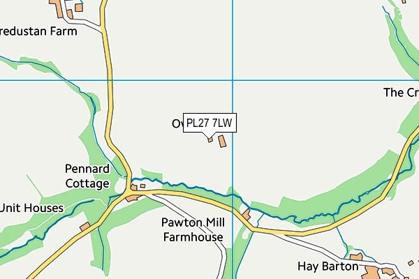 PL27 7LW map - OS VectorMap District (Ordnance Survey)