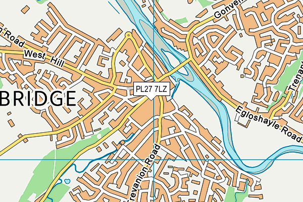 PL27 7LZ map - OS VectorMap District (Ordnance Survey)