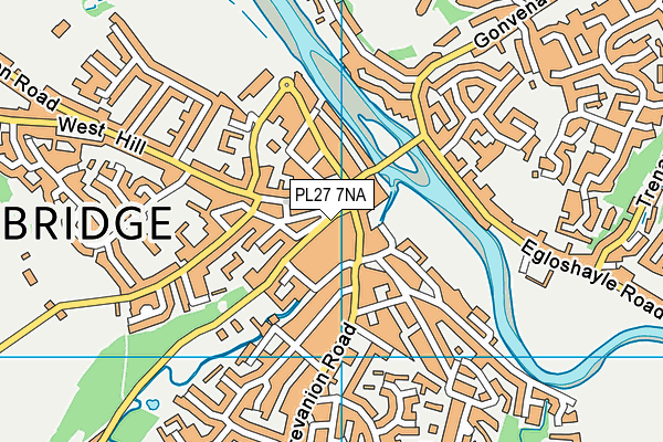 PL27 7NA map - OS VectorMap District (Ordnance Survey)